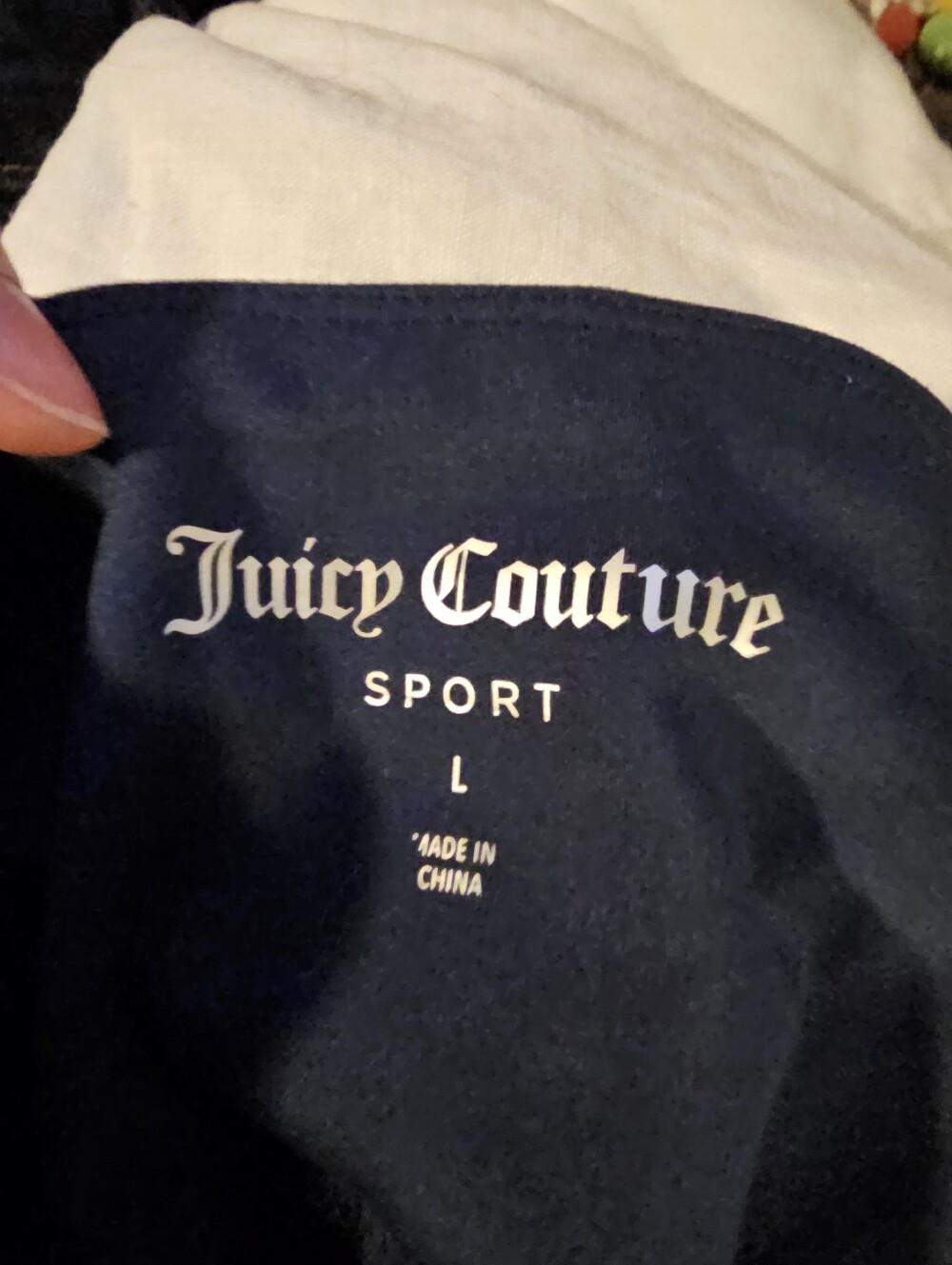 Juicy Couture Navy Rhinestone 'Juicy' Flare Track Pants - Picture 5 of 6